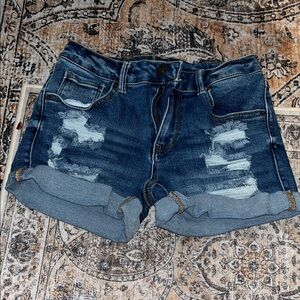 Denim Distressed Women Shorts